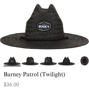 Men's Black Straw Hat